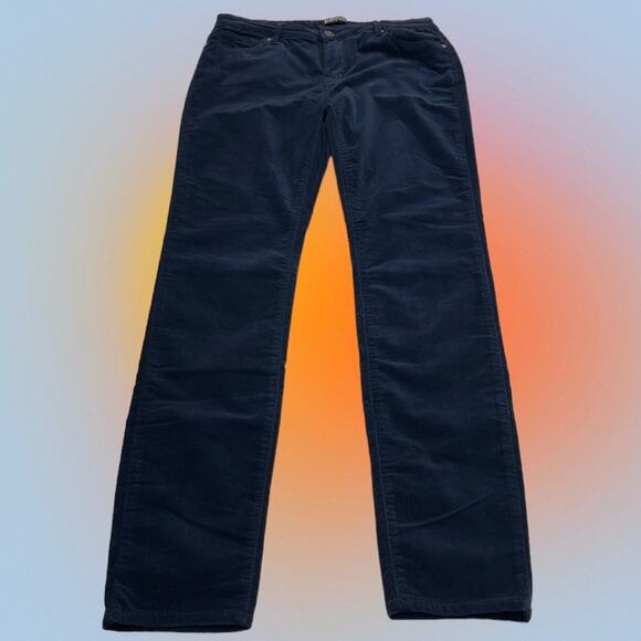 BUFFALO Women’s 6 / 28 Blue Velour MID RISE STRETCH SKINNY Jeans - Picture 2 of 4